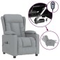 vidaXL Relaxsessel Elektrisch Hellgrau Stoff vidaXL Relaxsessel Elektrisch Hellgrau Stoff