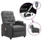 vidaXL Massagesessel Elektrisch Hellgrau Stoff vidaXL Massagesessel Elektrisch Hellgrau Stoff