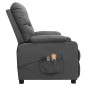 vidaXL Massagesessel Elektrisch Hellgrau Stoff vidaXL Massagesessel Elektrisch Hellgrau Stoff