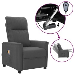 vidaXL Massagesessel Elektrisch Dunkelgrau Stoff