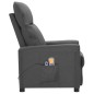 vidaXL Massagesessel Elektrisch Dunkelgrau Stoff vidaXL Massagesessel Elektrisch Dunkelgrau Stoff
