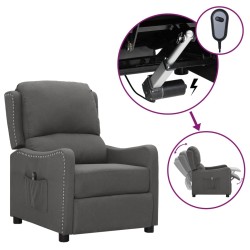 vidaXL Relaxsessel Elektrisch Dunkelgrau Stoff