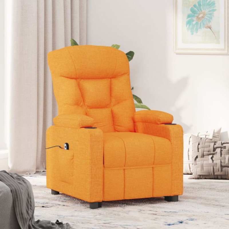 vidaXL Relaxsessel Elektrisch Gelb Stoff vidaXL Relaxsessel Elektrisch Gelb Stoff