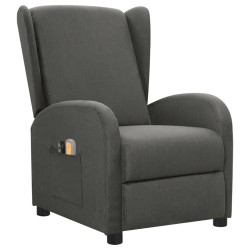vidaXL Massagesessel Elektrisch Dunkelgrau Stoff