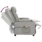 vidaXL Massagesessel Elektrisch Hellgrau Stoff vidaXL Massagesessel Elektrisch Hellgrau Stoff