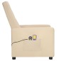 vidaXL Massagesessel Elektrisch Creme Stoff vidaXL Massagesessel Elektrisch Creme Stoff