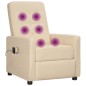 vidaXL Massagesessel Elektrisch Creme Stoff vidaXL Massagesessel Elektrisch Creme Stoff