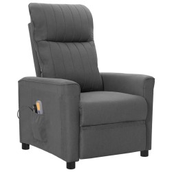 vidaXL Massagesessel Elektrisch Hellgrau Stoff