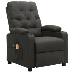 vidaXL Massagesessel Elektrisch Dunkelgrau Stoff