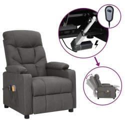 vidaXL Massagesessel Elektrisch Dunkelgrau Stoff