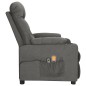vidaXL Massagesessel Elektrisch Dunkelgrau Stoff vidaXL Massagesessel Elektrisch Dunkelgrau Stoff