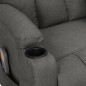 vidaXL Massagesessel Elektrisch Dunkelgrau Stoff vidaXL Massagesessel Elektrisch Dunkelgrau Stoff