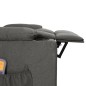 vidaXL Massagesessel Elektrisch Dunkelgrau Stoff vidaXL Massagesessel Elektrisch Dunkelgrau Stoff