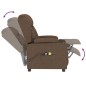 vidaXL Massagesessel Elektrisch Braun Stoff vidaXL Massagesessel Elektrisch Braun Stoff