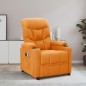 vidaXL Elektrischer Massagesessel Gelb Stoff vidaXL Elektrischer Massagesessel Gelb Stoff