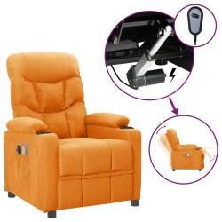 vidaXL Elektrischer Massagesessel Gelb Stoff