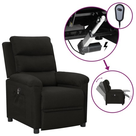 vidaXL Relaxsessel Elektrisch Schwarz Stoff