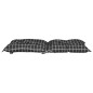 Niedriglehner-Auflagen 2 Stk. Schwarz Karomuster Stoff Niedriglehner-Auflagen 2 Stk. Schwarz Karomuster Stoff