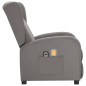 vidaXL Massagesessel Elektrisch Hellgrau Stoff vidaXL Massagesessel Elektrisch Hellgrau Stoff