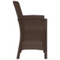 vidaXL 2-Sitzer Gartenbank mit Kissen PP Rattan Braun vidaXL 2-Sitzer Gartenbank mit Kissen PP Rattan Braun