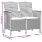 vidaXL 2-Sitzer Gartenbank mit Kissen PP Rattan Braun vidaXL 2-Sitzer Gartenbank mit Kissen PP Rattan Braun