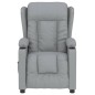vidaXL Massagesessel Elektrisch Hellgrau Stoff vidaXL Massagesessel Elektrisch Hellgrau Stoff