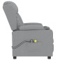 vidaXL Massagesessel Elektrisch Hellgrau Stoff vidaXL Massagesessel Elektrisch Hellgrau Stoff