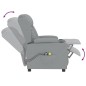vidaXL Massagesessel Elektrisch Hellgrau Stoff vidaXL Massagesessel Elektrisch Hellgrau Stoff