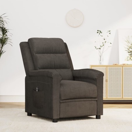 vidaXL Relaxsessel Elektrisch Dunkelgrau Samt