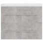 vidaXL Waschbeckenunterschrank Einbaubecken Betongrau Holzwerkstoff vidaXL Waschbeckenunterschrank Einbaubecken Betongrau Holzwerkstoff