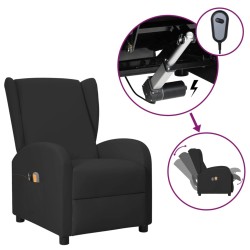 vidaXL Ohrensessel mit Massagefunktion Elektrisch Schwarz Kunstleder