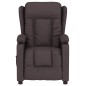 vidaXL Massagesessel Elektrisch Dunkelbraun Stoff vidaXL Massagesessel Elektrisch Dunkelbraun Stoff