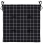 vidaXL Gartenstuhl-Kissen 2 Stk. Schwarz Karomuster 40x40x3 cm Stoff vidaXL Gartenstuhl-Kissen 2 Stk. Schwarz Karomuster 40x40x3 cm Stoff