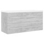 vidaXL Waschbeckenunterschrank Einbaubecken Betongrau Holzwerkstoff vidaXL Waschbeckenunterschrank Einbaubecken Betongrau Holzwerkstoff