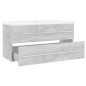 vidaXL Waschbeckenunterschrank Einbaubecken Betongrau Holzwerkstoff vidaXL Waschbeckenunterschrank Einbaubecken Betongrau Holzwerkstoff
