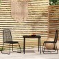 vidaXL 3-tlg. Garten-Essgruppe Schwarz vidaXL 3-tlg. Garten-Essgruppe Schwarz