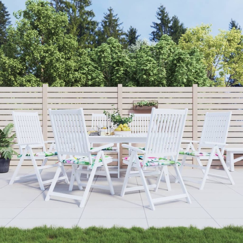 vidaXL Gartenstuhl-Kissen 6 Stk. Mehrfarbig 40x40x3 cm Stoff vidaXL Gartenstuhl-Kissen 6 Stk. Mehrfarbig 40x40x3 cm Stoff