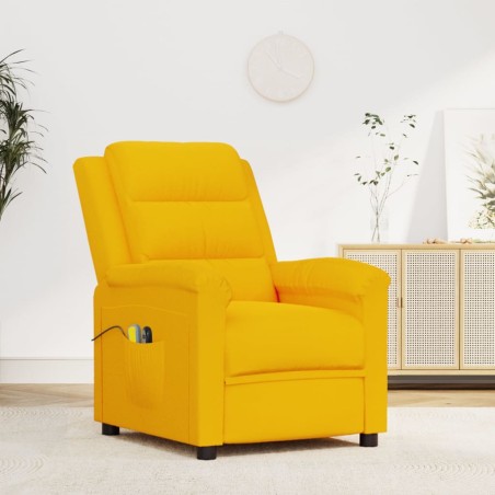 vidaXL Elektrischer Massagesessel Gelb Samt
