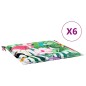 vidaXL Gartenstuhl-Kissen 6 Stk. Mehrfarbig 40x40x3 cm Stoff vidaXL Gartenstuhl-Kissen 6 Stk. Mehrfarbig 40x40x3 cm Stoff