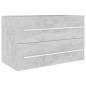 vidaXL Waschbeckenunterschrank Einbaubecken Betongrau Holzwerkstoff vidaXL Waschbeckenunterschrank Einbaubecken Betongrau Holzwerkstoff
