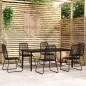 vidaXL 7-tlg. Garten-Essgruppe Schwarz vidaXL 7-tlg. Garten-Essgruppe Schwarz