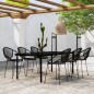 vidaXL 7-tlg. Garten-Essgruppe Schwarz vidaXL 7-tlg. Garten-Essgruppe Schwarz