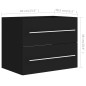 vidaXL Waschbeckenunterschrank mit Einbaubecken Schwarz Holzwerkstoff vidaXL Waschbeckenunterschrank mit Einbaubecken Schwarz Holzwerkstoff