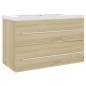 vidaXL Waschbeckenunterschrank Einbaubecken Sonoma-Eiche Holzwerkstoff vidaXL Waschbeckenunterschrank Einbaubecken Sonoma-Eiche Holzwerkstoff