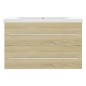 vidaXL Waschbeckenunterschrank Einbaubecken Sonoma-Eiche Holzwerkstoff vidaXL Waschbeckenunterschrank Einbaubecken Sonoma-Eiche Holzwerkstoff