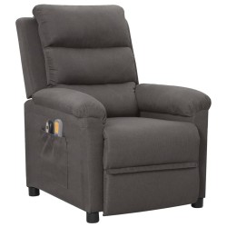 vidaXL Massagesessel Elektrisch Dunkelgrau Stoff