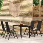 vidaXL 5-tlg. Garten-Essgruppe Schwarz vidaXL 5-tlg. Garten-Essgruppe Schwarz