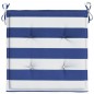 vidaXL Gartenstuhl-Kissen 2 Stk. Blau & Weiß Gestreift 50x50x3cm Stoff vidaXL Gartenstuhl-Kissen 2 Stk. Blau & Weiß Gestreift 50x50x3cm Stoff