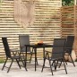 vidaXL 5-tlg. Garten-Essgruppe Schwarz vidaXL 5-tlg. Garten-Essgruppe Schwarz