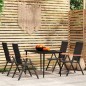 vidaXL 5-tlg. Garten-Essgruppe Schwarz vidaXL 5-tlg. Garten-Essgruppe Schwarz